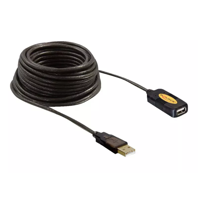 Cabo USB DeLOCK 82446 USB 2.0 10m preto