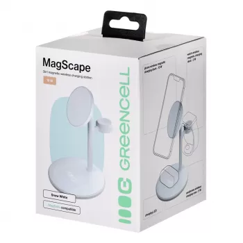 GREEN CELL CARREGADOR POR INDUÇÃO MAGSCAPE BRANCO