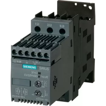 Arrancador suave Siemens potência do motor a 400 V 7,5 kW potência do motor a 230 V 4 kW 400 V/AC corrente nominal 17,6 A 3RW3018 (3RW3018-1BB14)