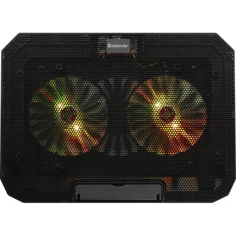 Base de arrefecimento para portátil DEFENDER NS-510 com 2 ventoinhas, 2 portas USB e iluminação RGB