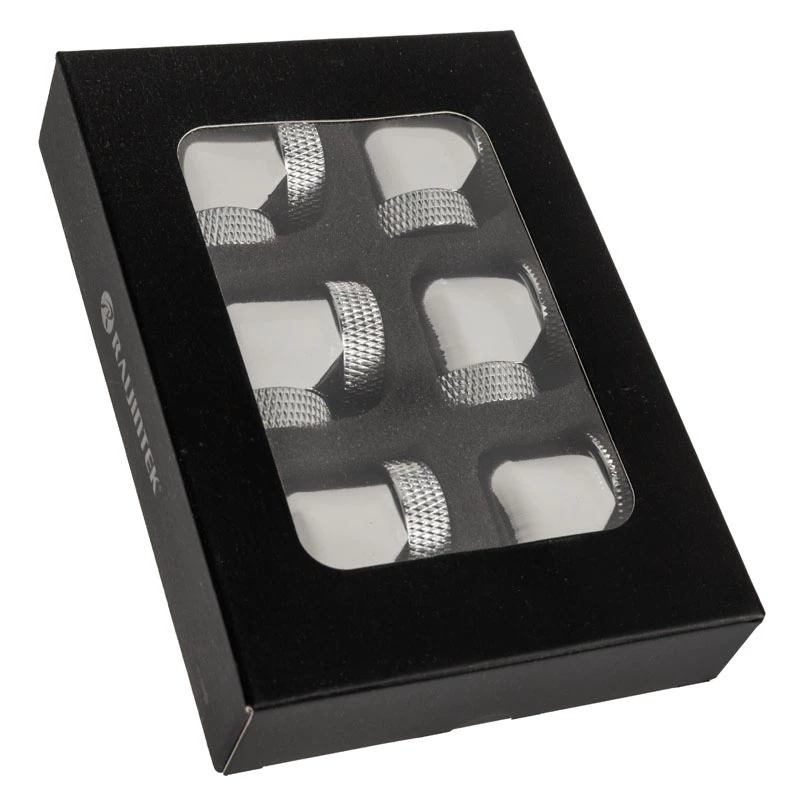Raijintek Pelias D160906 adaptador de 16 mm a 90° (6 un.), prateado