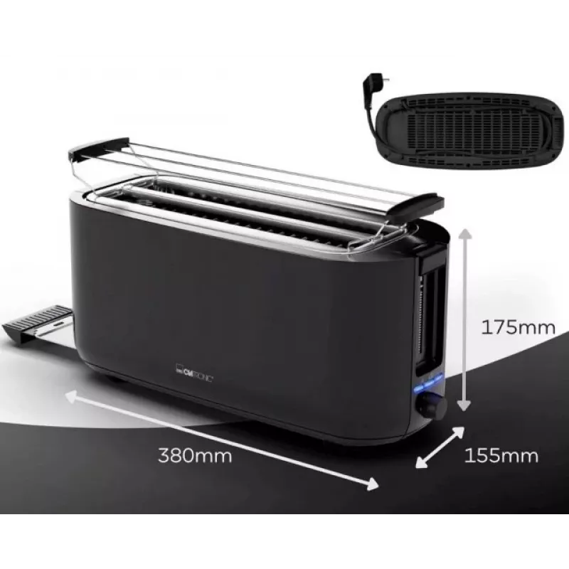 Torradeira Clatronic TA 3802 4 fatias 1400 W preta