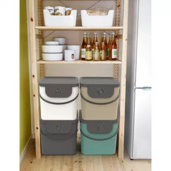 Contentor de resíduos rotho Albula 40 L retangular plástico, verde, 40 L, 400×358×340 mm
