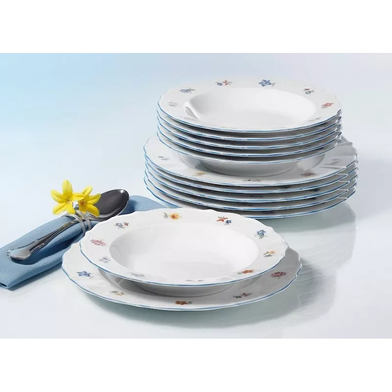 Serviço de mesa Seltmann Weiden 12 peças porcelana branco