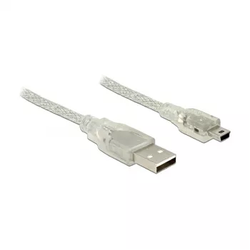 Cabo USB DeLOCK 83909 5 m USB2.0-A Mini-B transparente