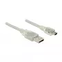 Cabo USB DeLOCK 83909 5 m USB2.0-A Mini-B transparente