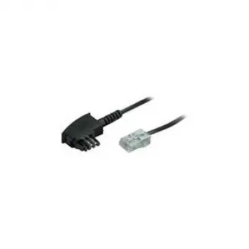 Cabo adaptador para telefone No name TAE-F para RJ-45, 2 m, transparente com extremidades pretas