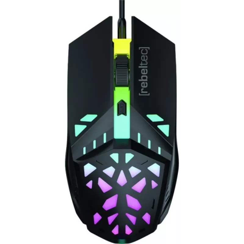 Rato gaming com fios Rebeltec SHARK — design ergonómico, sensor ótico