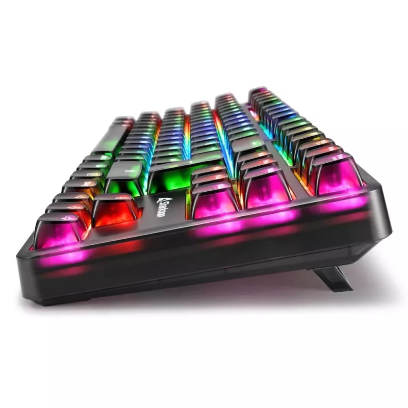Teclado Gaming mecânico Sharkoon Crystal Shark preto DE com iluminação RGB