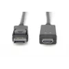 Cabo adaptador DisplayPort 1.2 com bloqueio 4K 60Hz UHD Type DP/HDMI A M/M preto 2 m