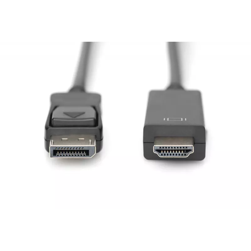 Cabo adaptador DisplayPort 1.2 com bloqueio 4K 60Hz UHD Type DP/HDMI A M/M preto 2 m