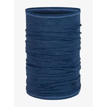 Buff lenço multifunções leve de lã merino azul