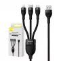 Cabo USB Baseus SUP0003351 1,2 m USB A USB C/Micro USB-A/Lightning preto