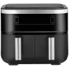 Fritadeira de ar quente Severin FR 2453 Double 3,25 L 2850 W preto prateado