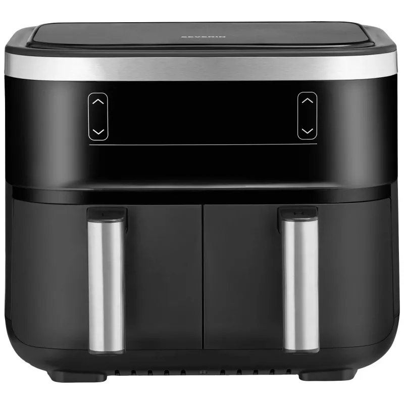 Fritadeira de ar quente Severin FR 2453 Double 3,25 L 2850 W preto prateado