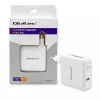 Carregador GaN Qoltec FAST 108W | 5-20V | 3-4.7A | USB C | branco