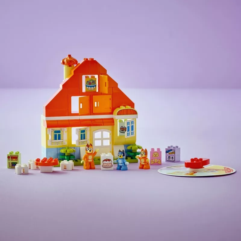 Brinquedo de construção LEGO Bluey Casa da Família com Jogo de Memória 10459 — 83 peças, 3 minifiguras, idade 3+