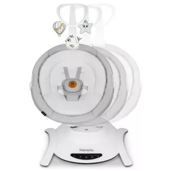 Berço / berço baloiço Lionelo Bella conjunto cinzento betão – cama de bebé com função de baloiço