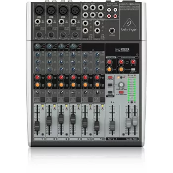 Misturadora de áudio Behringer Xenyx 1204USB 12 canais cinzento
