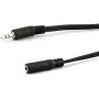 Cabo de extensão de áudio e p B 125/5 LOSE — ficha de 3,5 mm para conector fêmea de 3,5 mm, 5 m, preto