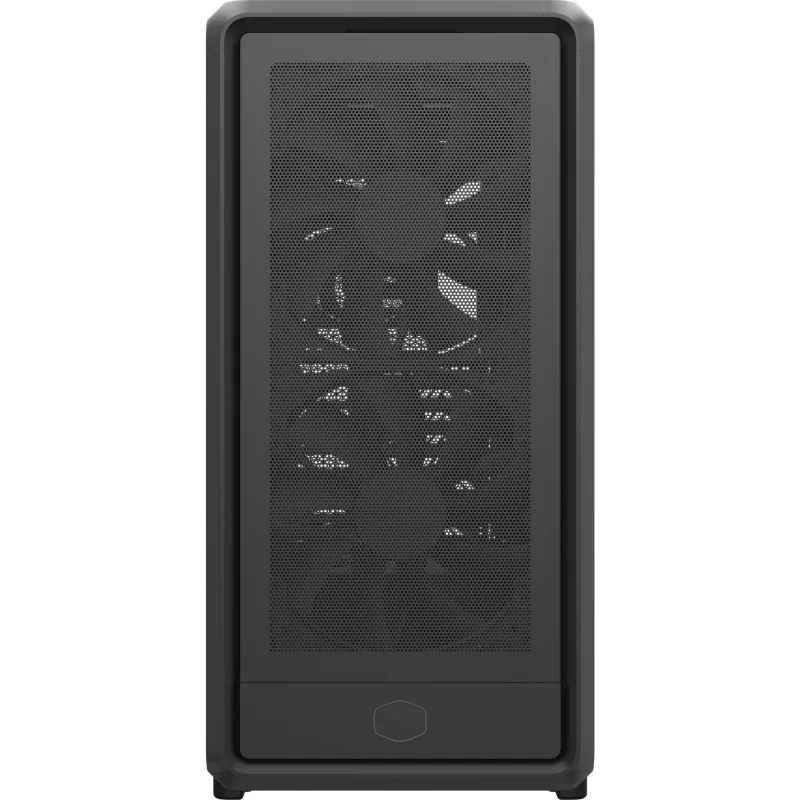 Caixa de PC Midi Tower Cooler Master MasterFrame 600 Mesh — preto, suporta ATX/EATX, 2x200 mm ventoinhas frontais, suporte para ventoinhas frontais/laterais, 2x 3,5