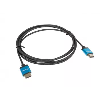 Cabo HDMI LANBERG CA-HDMI-22CU-0018-BK 1,8 m — HDMI Type-A para A, HDMI 2.0, 18 Gbit/s, ARC, banhado a ouro