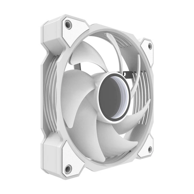 Ventoinha de arrefecimento Darkflash DR08 (branco) — ventoinha para caixa/CPU, modelo DR08 branco, ventoinha única de 120 mm