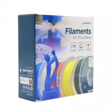 Filamento para impressão 3D Gembird PLA 1,75 mm amarelo 1 kg