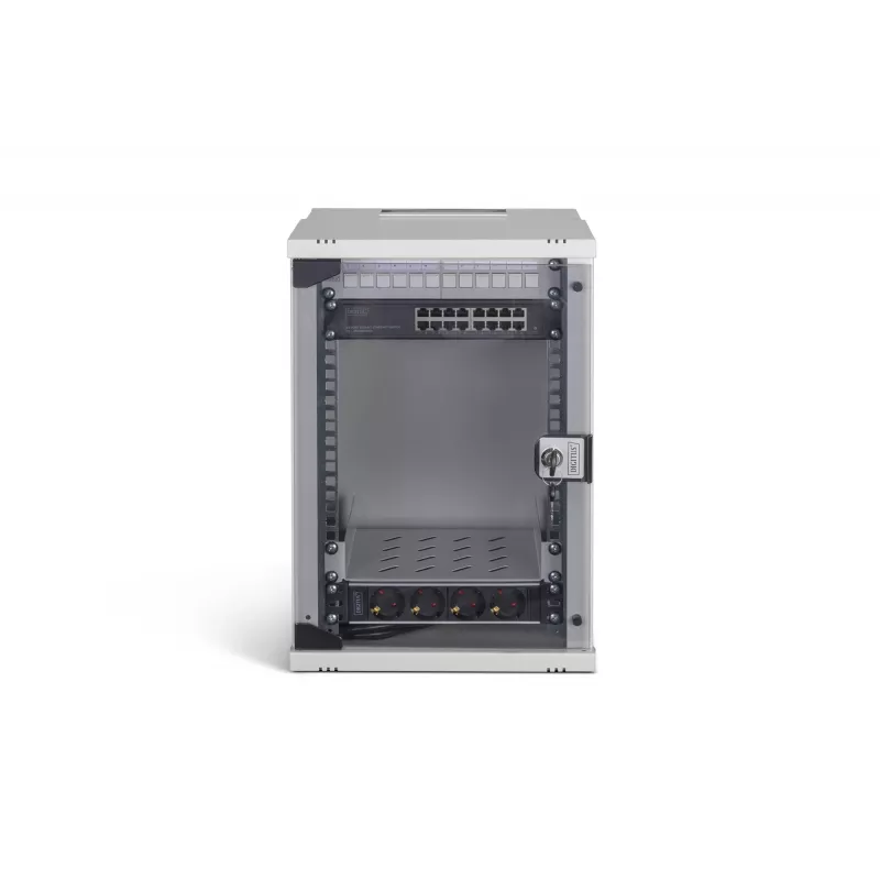 Rack de montagem na parede Digitus DN-49102-SET 9U 315 x 300 mm cinzento