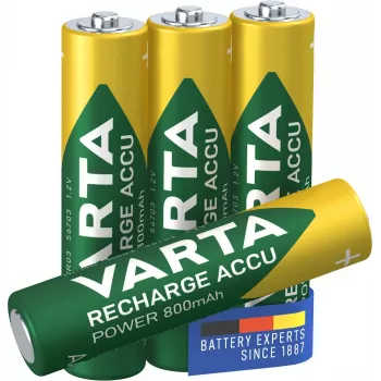 Bateria VARTA HR03 AAA Power 800 mAh 56703 pilhas recarregáveis 4 unid. verde
