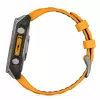 Garmin fenix 8 AMOLED Sapphire 47 mm relógio inteligente GPS, ecrã tátil de 3,56 cm (1,4") 454 x 454, Wi-Fi, titânio, bracelete de silicone Spark Orange/Graphite, grafite
