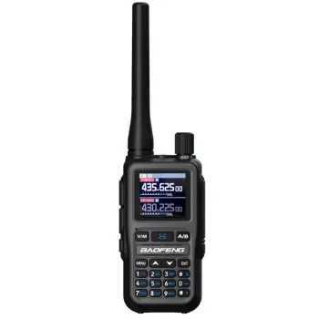 Walkie-talkie Baofeng UV-5R EU MINI USB-C Bluetooth VHF UHF Aviation Band cinzento