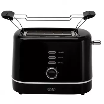 Adler AD 3224b torradeira com suporte para pãezinhos 7 níveis de tostagem preto
