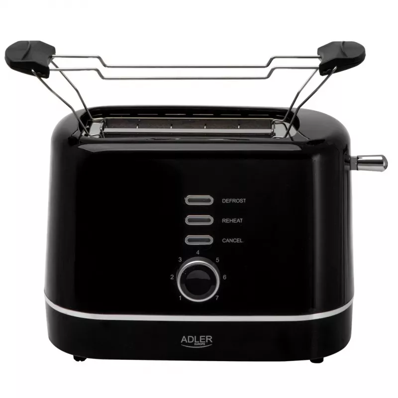 Adler AD 3224b torradeira com suporte para pãezinhos 7 níveis de tostagem preto