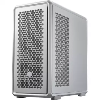 Caixa de PC Cooler Master MasterFrame 600 Midi Tower prateado — ATX/Micro-ATX/ITX, vidro temperado, suporta 3x ventoinhas frontais de 140 mm
