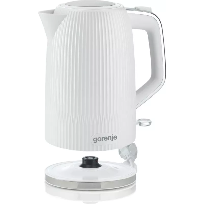 Chaleira Gorenje | K17DPW | elétrica | 2200 W | 1,7 L | aço inoxidável | base rotativa 360° | branco