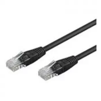 Cabo patch Wentronic Goobay CAT 6, U/UTP, preto, 7,5 m - mistura de cobre CCA (68686)
