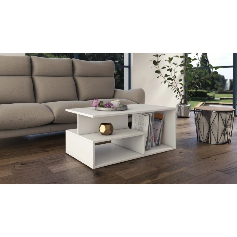 Mesa de centro / Mesa lateral / Mesa de apoio Topeshop PRIMA BIEL, mesa de centro de forma livre, 1 perna