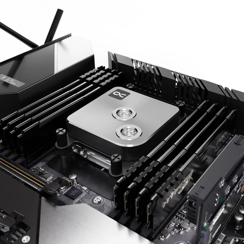 Alphacool Core 1 13444 bloco de água para CPU, LGA1700/LGA1851/AM4/AM5, prateado
