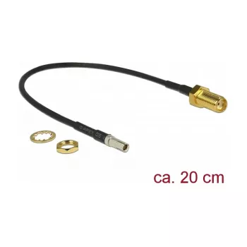 Cabo coaxial DeLOCK 89912 RG-174 0,2 m TS-9 SMA preto