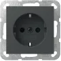 Tomada Schuko Gira System 55, modelo 445328, cor antracite