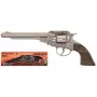 Revólver cowboy Pulio GONHER 88/0 metal 8 tiros – revólver de brinquedo com cápsulas, construção em metal, tambor de 8 tiros