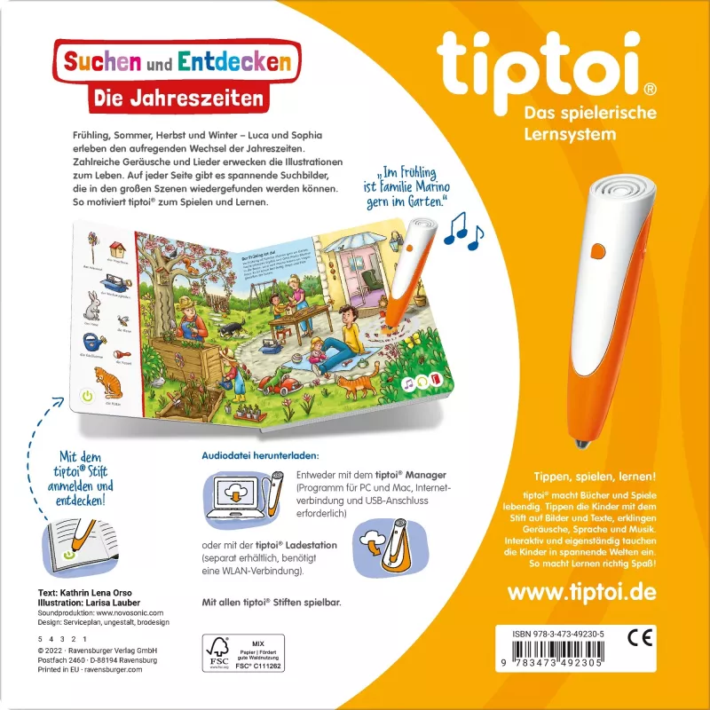 tiptoi Procurar e descobrir: As estações do ano, livro educativo