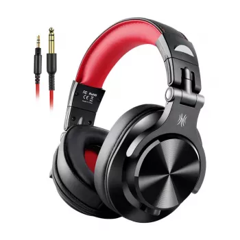 Auscultadores com fios Oneodio A71 (preto e vermelho)