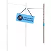 Extensão de barra de ginástica barra dupla HUDORA Vario, equipamento de fitness ajustável, azul/bege