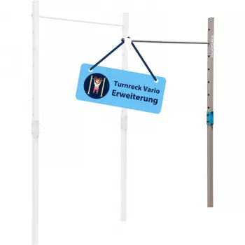 Extensão de barra de ginástica barra dupla HUDORA Vario, equipamento de fitness ajustável, azul/bege