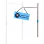Extensão de barra de ginástica barra dupla HUDORA Vario, equipamento de fitness ajustável, azul/bege