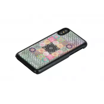 Capa para smartphone iKins para iPhone XS / XS S — design Flower Garden, preto