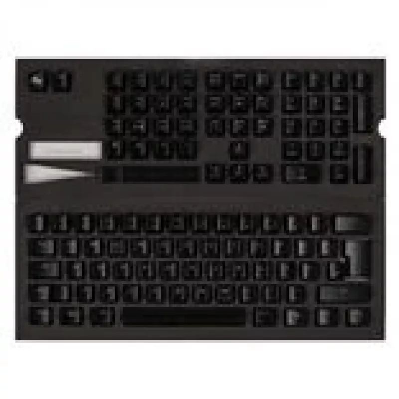 Conjunto de keycaps Ducky ABS, gravadas a laser - Layout ISO (DE), preto