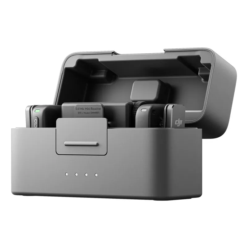 DJI Mic Mini (2 TX + 1 RX + estojo de carregamento) kit de microfone sem fios - cinzento escuro